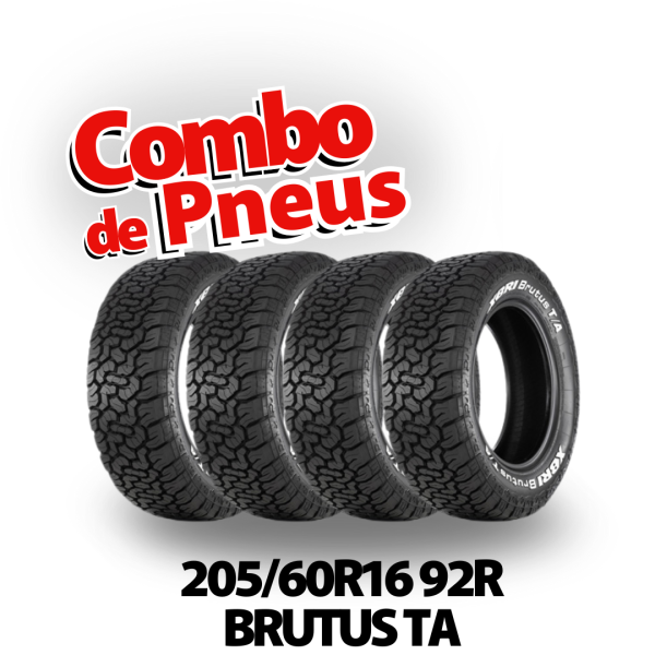 COMBO 4 PNEUS 205/60R16 92R  BRUTUS TA